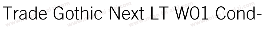 Trade Gothic Next LT W01 Cond字体转换